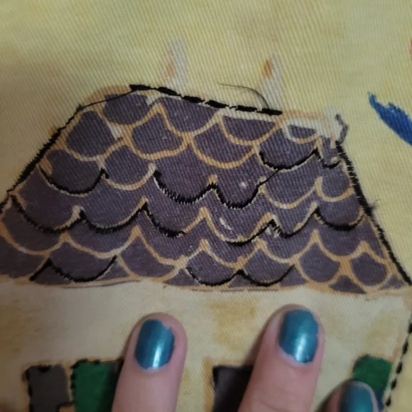 Chico's Yellow Jacket with Floral and House Print - Picture 7 of 8